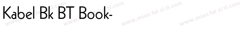 Kabel Bk BT Book字体转换